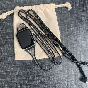 Victoria Emerson - Smokey Dorado on Grey Apple Watch strap